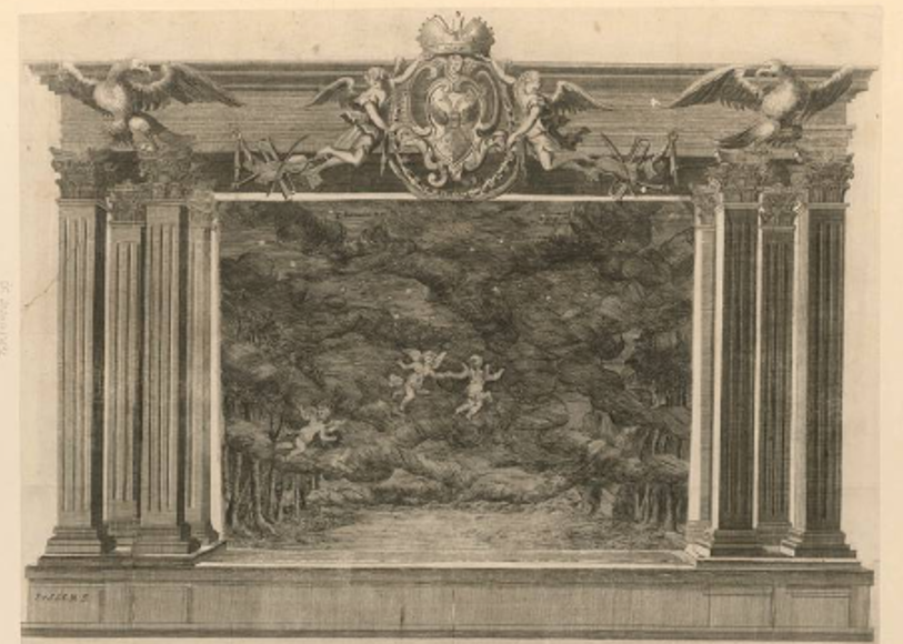 Jan van Ossenbeeck. Diseño escenografia. L. O. Burnacini. Albertina Museum