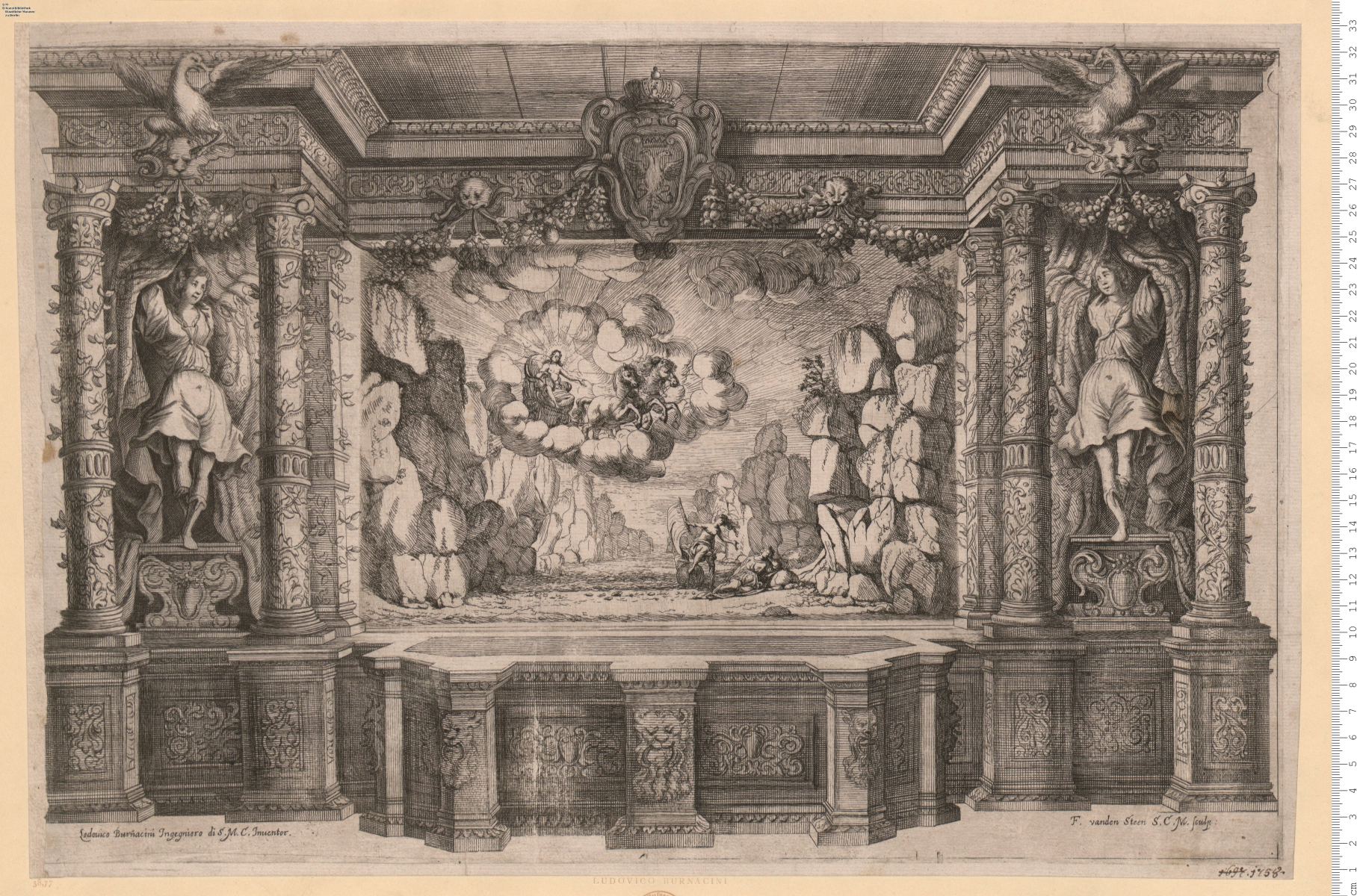L. O. Burnacini. La forza della fortuna, 1661. Museos Nacionales de Berlín.