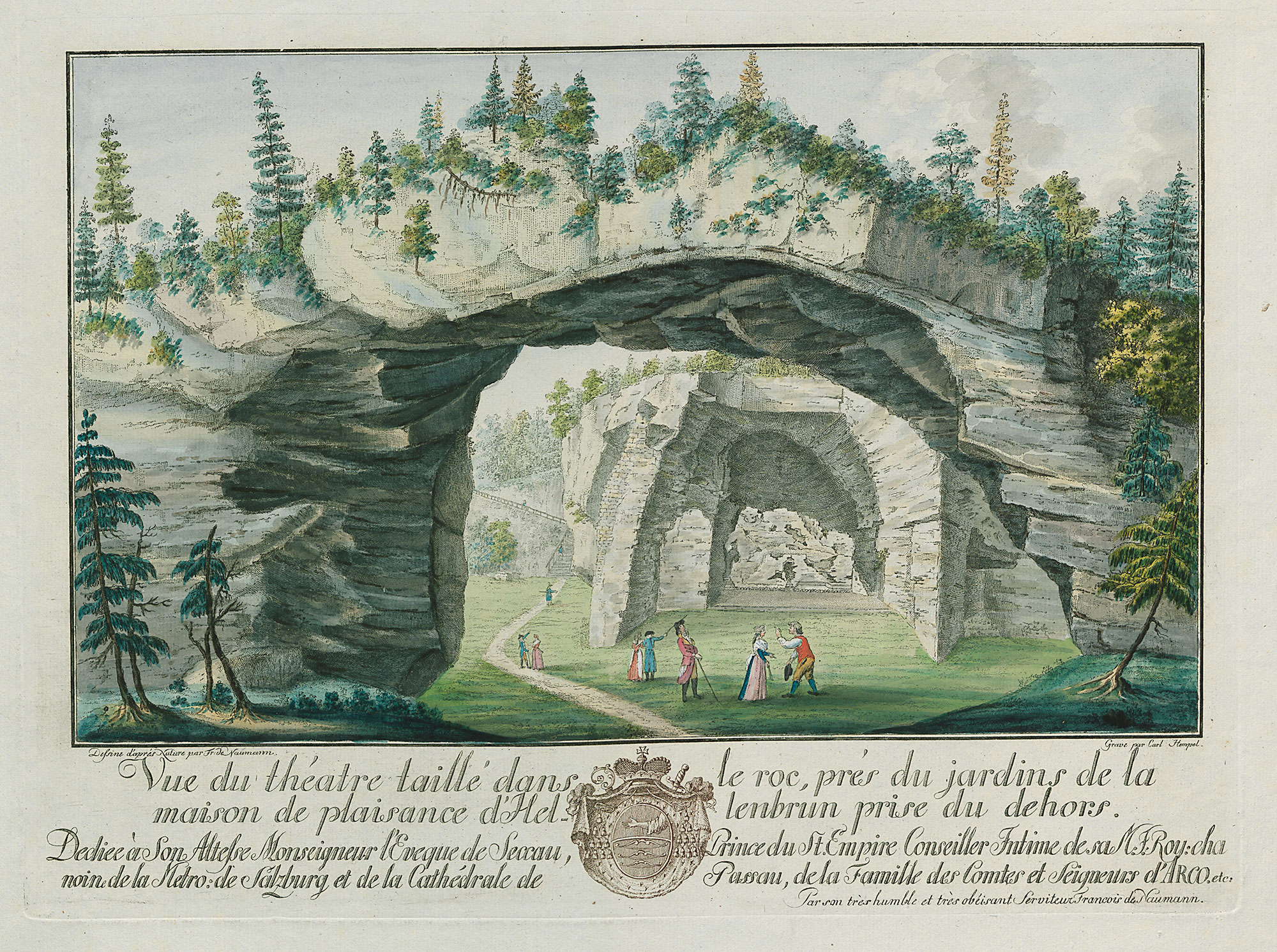 Naumann. Teatro tallado en la roca. 1790. Librería Universidad Salzburgo