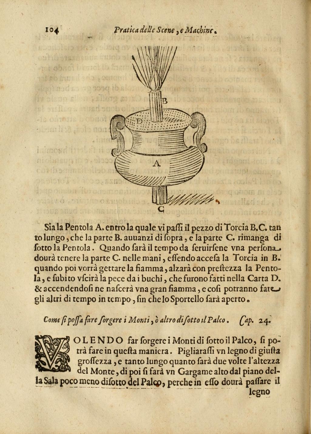 Nicolo Sabbattini. Pratica di fabricar scene e machine ne teatri. 1638