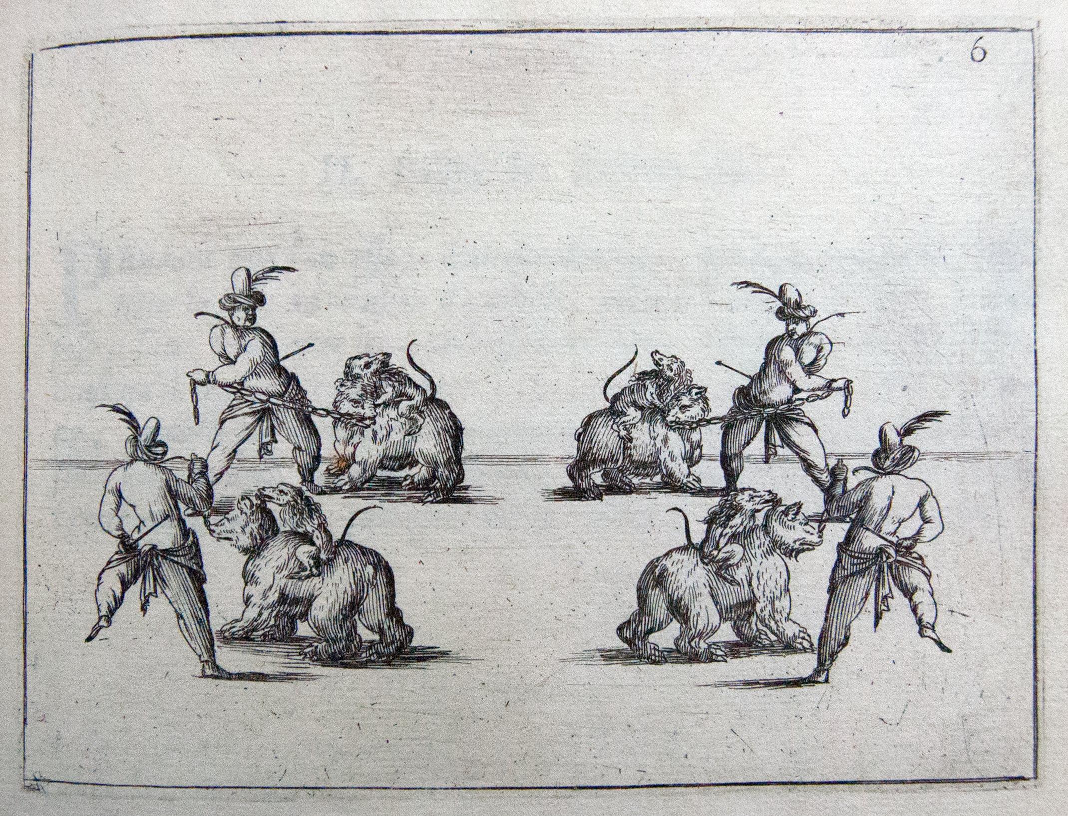 Valerio Sspada, Ballet del Intermedio de La finta pazza, Osos y monos. 1645-46 British Museum