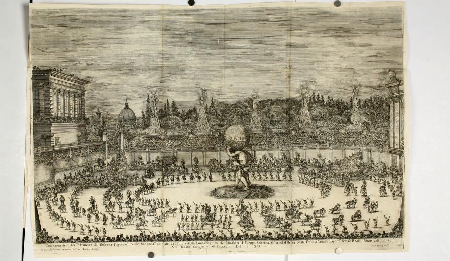 Stefano della Bella. Il mondo festejante.1661.  Getty