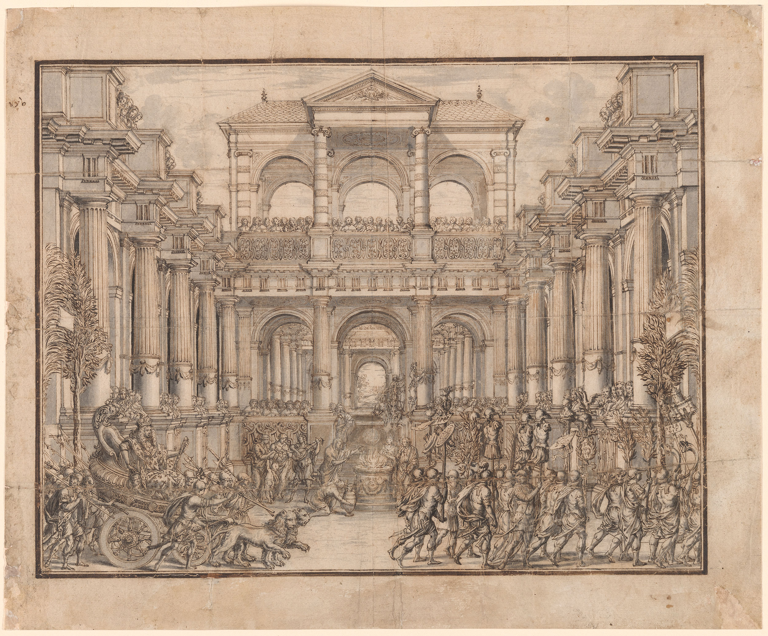 Torelli. Les nopces de Peleo e Tetis. 1654. Entrada real. Morgan Library