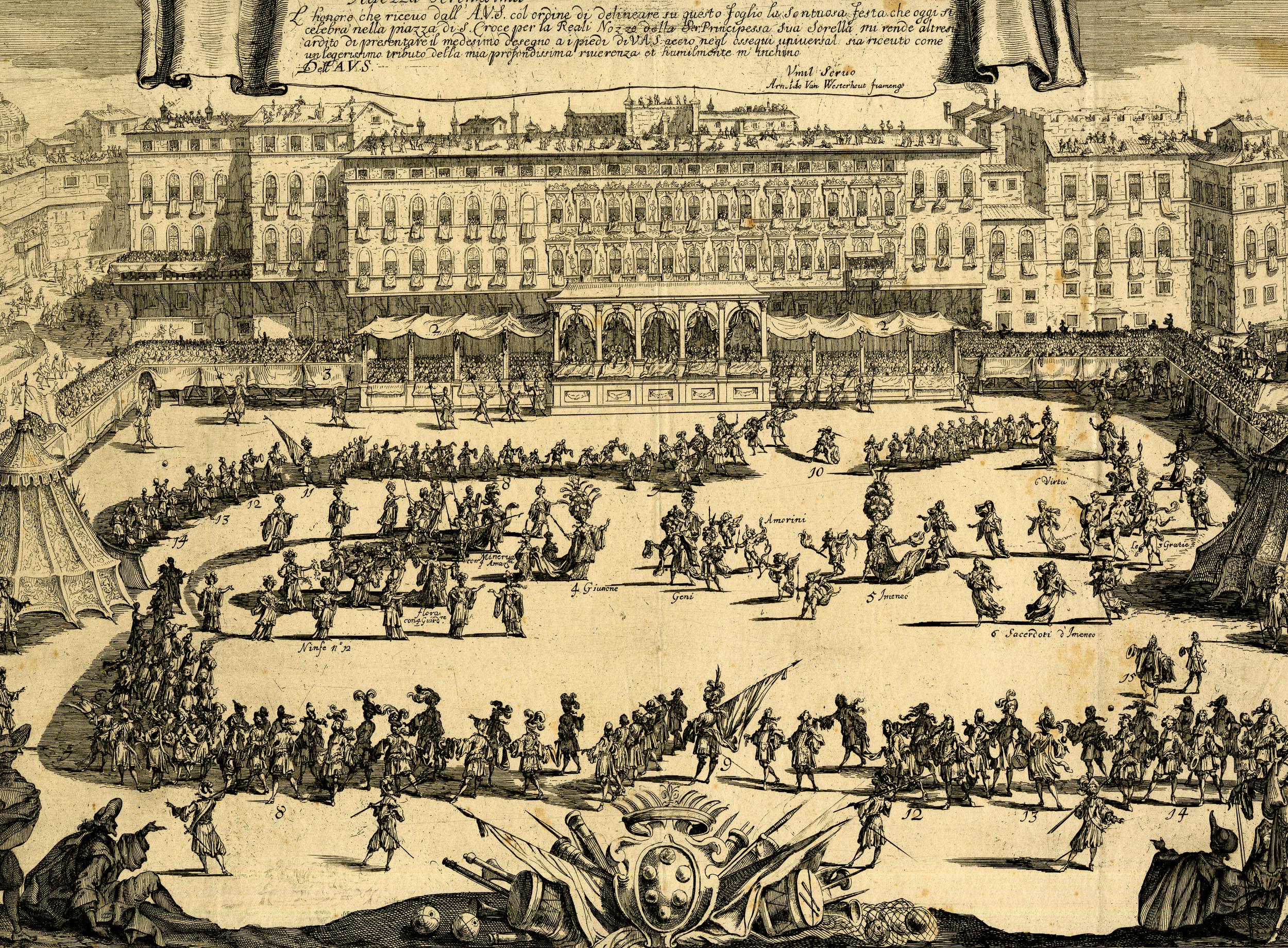 Westerhout. Calcio y Mascarada. 1691 British Museum