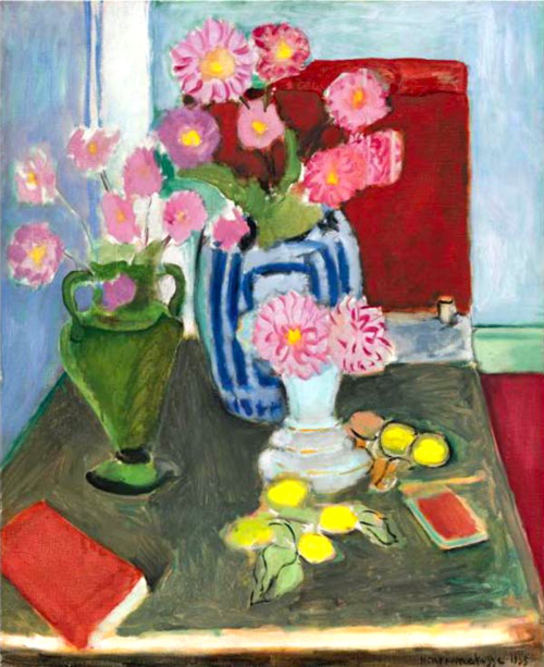 henry-matisse still life with 3 vases 1933