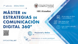 cartel horizontal - máster - estrategias de comunicación digital 360º - 7ª edición